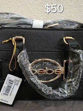 bebe Lelani Solid Handle Crossbody